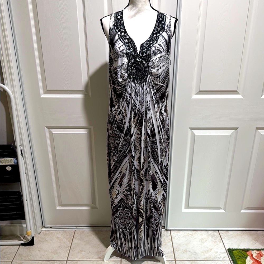 Apt. 9 Maxi Beaded V-neck Tank Dress